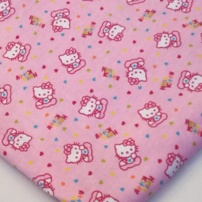 Cotton Knit - Hello Kitty With Tiny Hearts
