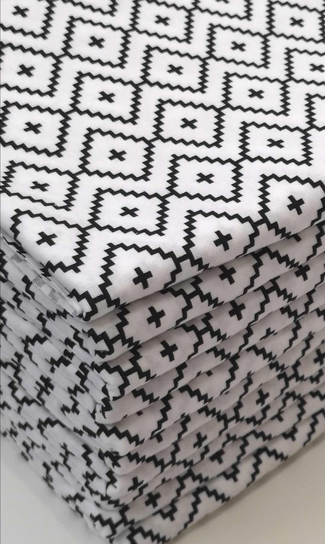 Cotton Knit – Spoonflower Design on White | FabricStore