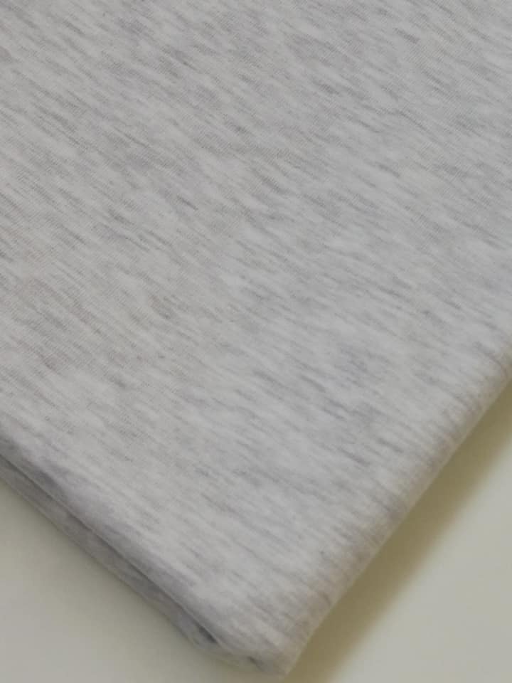 Cotton Fleece 100% – Light Grey Melange | FabricStore