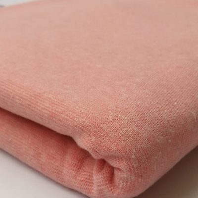 Cotton Knit - Ribbed Peach Melange