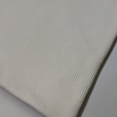Cotton Knit (100%) - Ribbed Vanilla White