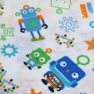 Cotton knit - Robots Print