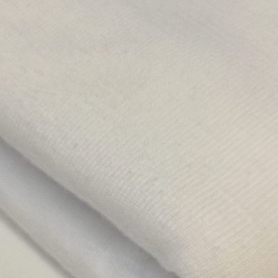 Ribbing 1x1 Cotton ( Slubb / White )