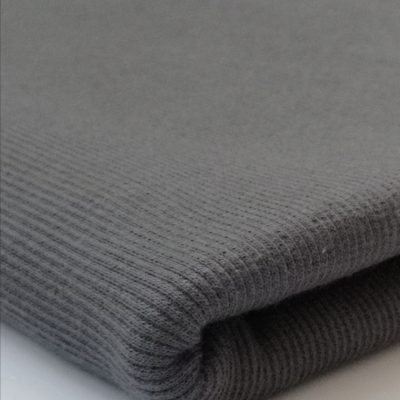 Ribbing / Cuffs 1x1 - Thick Cotton - Charcoal Grey