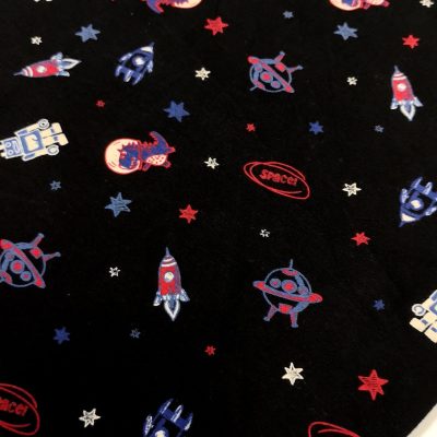 Cotton Knit 100 % /Panels (50cm X 50cm) Space Doodle