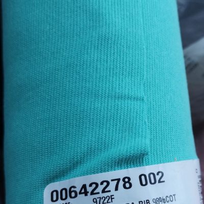 Ribbing / Cuffs 1x1 -  Aqua - Aqua