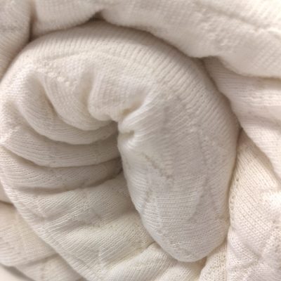 Jersey Knitted - 100% Thick-Cotton / Pattened / White