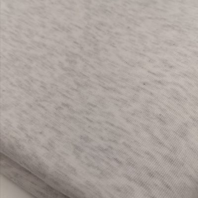 Cotton Knit (Interlock) Wool-White-Melange