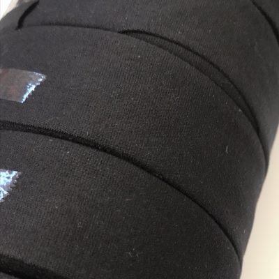 Bias Binding / 100% Cotton Knit / Black / Roll - 28 meters
