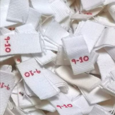 Lables - (20pack) - Twill Ribbon Lables - Size 9-10