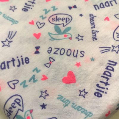 Cotton Knit / Snooze zzz Dream Print