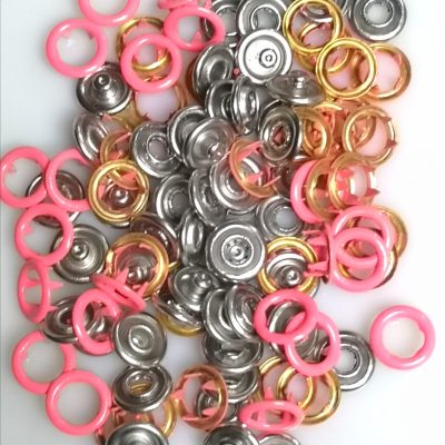 Snaps - Metal ( 20 sets) - Neon Pink