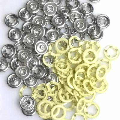 Snaps - Metal ( 20 sets)  Pastel Yellow