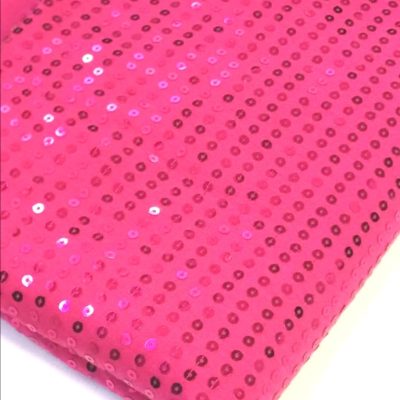 Sequins Knit Fabric / Bright Pink