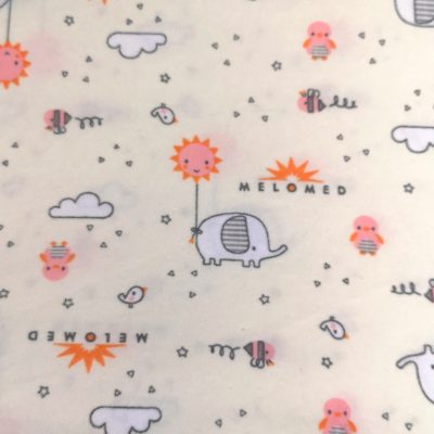 Panel - 50cm x 50cm / Cotton Knit ( Elephants )