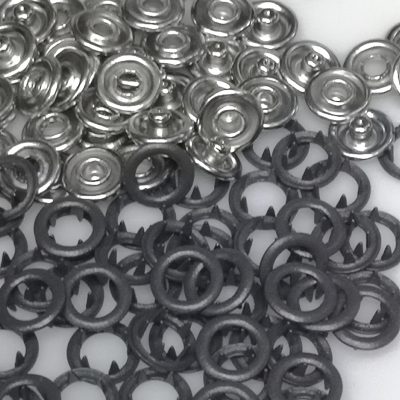 Snaps - Metal (20 Sets) Charcoal