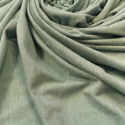 Cotton Knit (Single Jersey) - Green Sage Melange