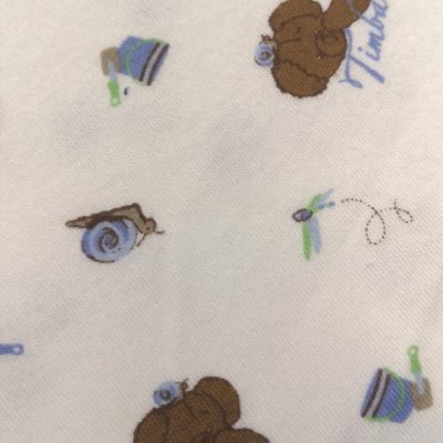 Cotton Knit - (Interlock) - Timba ( Bear) & Snail