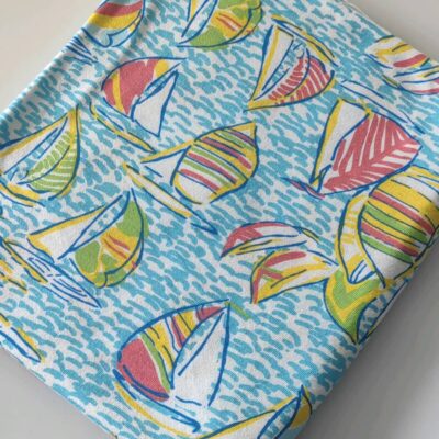 **SALE** Cotton Knit - Sailboats
