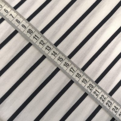 Cotton Knit - (Precuts 90cm X 1m50) Navy Stripes on White