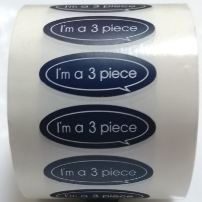 Roll of 1000 - Product Stickers - Lables ( I'm a 3 piece )