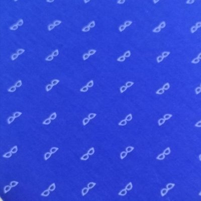Cotton Knit - Printed masks on Blue