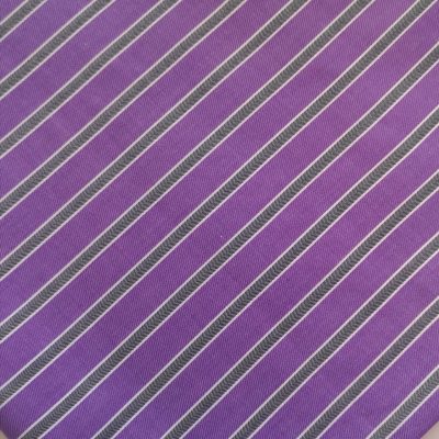 DESTASH - 100% Cotton Woven (1m x 1m50) Purple & Grey Stripes