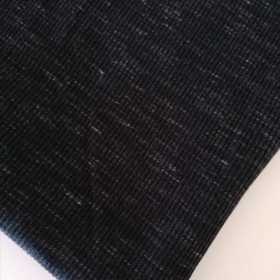 Ribbing / Cuffs (1x1) Black (Slubb)
