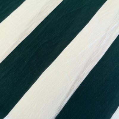 Cotton Knit /Single Jersey /Broad White & Bottle Green Stripes