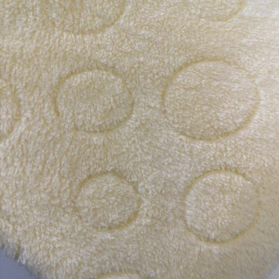 Mongolian Fleece - Yellow Embossed Circles