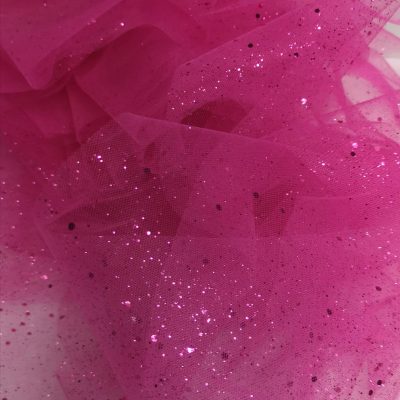 Tulle Trimming Soft (150mm x 25m) - Soft - Glittering Pink