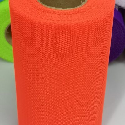 Tulle Trimming Rolls - (15cm x 25m) - Bright Neon Orange