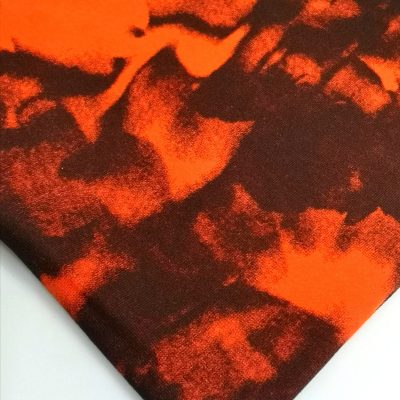 DESTASH - Ribbed Lycra - Panel (50cm x 80cm) Fire Grunge