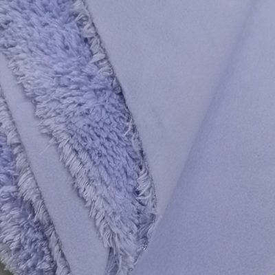 DESTASH - Bonded Sherpa Antipil Fleece - (80cm x 1m60) Light Blue