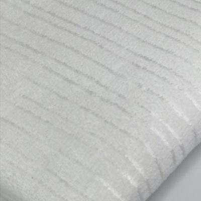 DESTASH - Mongolian Fleece (1meter x 1m90wide ) - White with Silver Stripes