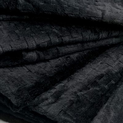 DESTASH - Softshell Minky (60cm x 1m50) - (Waterproof) Black Mosaic Minky / Black Shell
