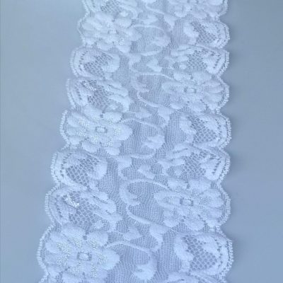 Elastic - Lace 95mm - Brilliant White Rose