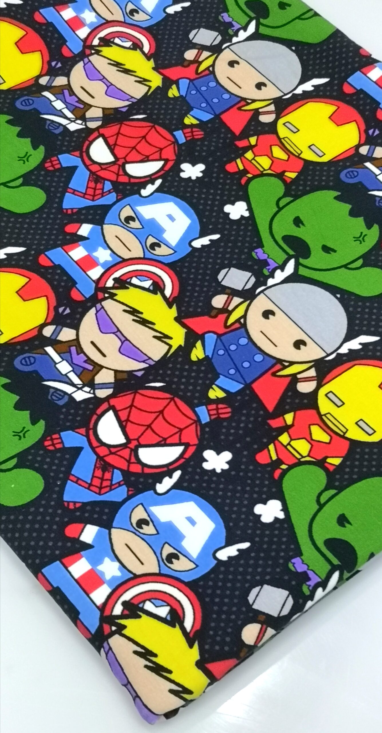 Custom Imported Cotton Lycra 220gms ( Marvel Super Hero Kids) 1m x 1m50 ...