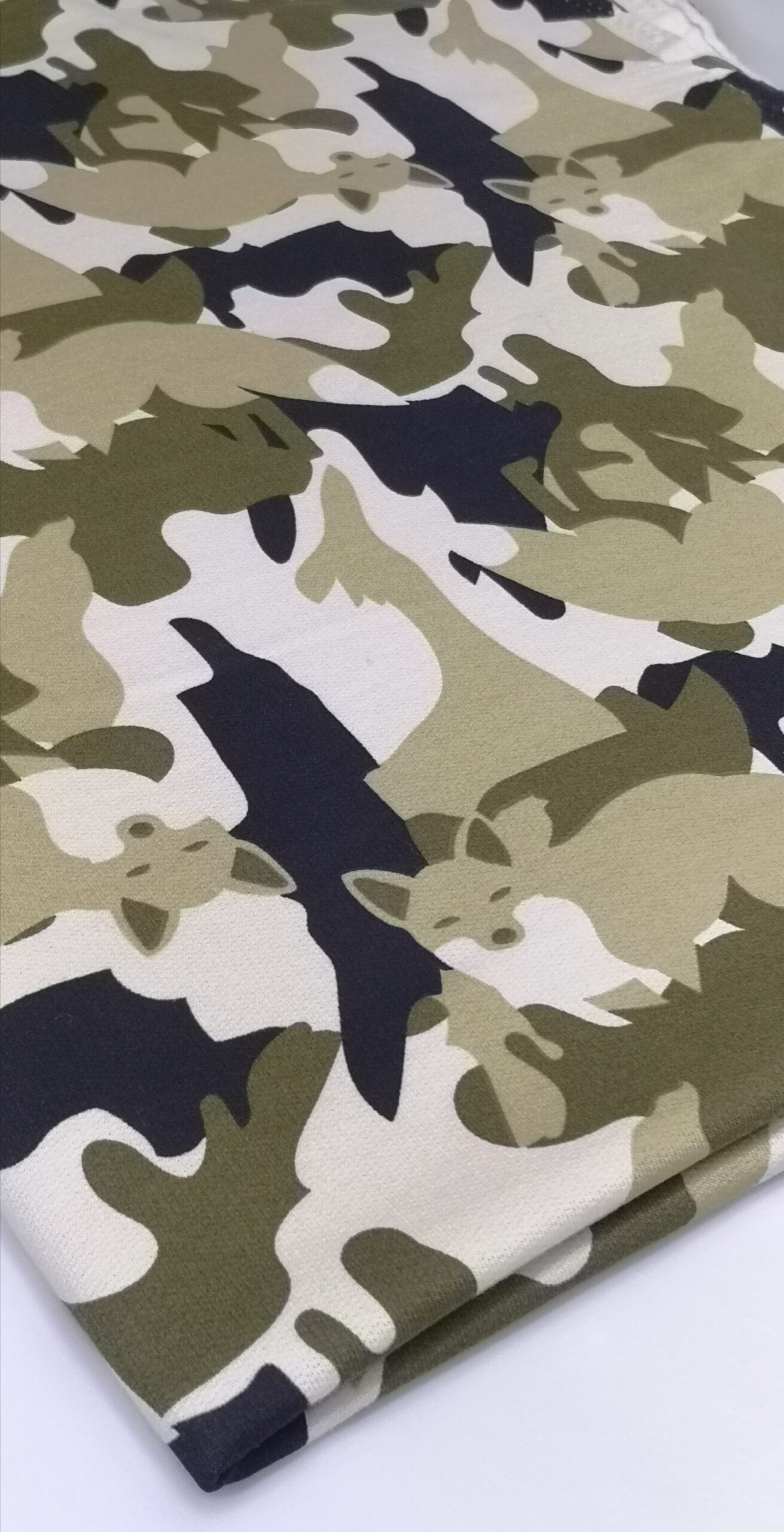 Cotton Fleece 100% – (Printed) Camo Foxes Design | FabricStore