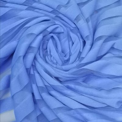 Lace Cotton Knit (Single Jersey) - Blue Stripes
