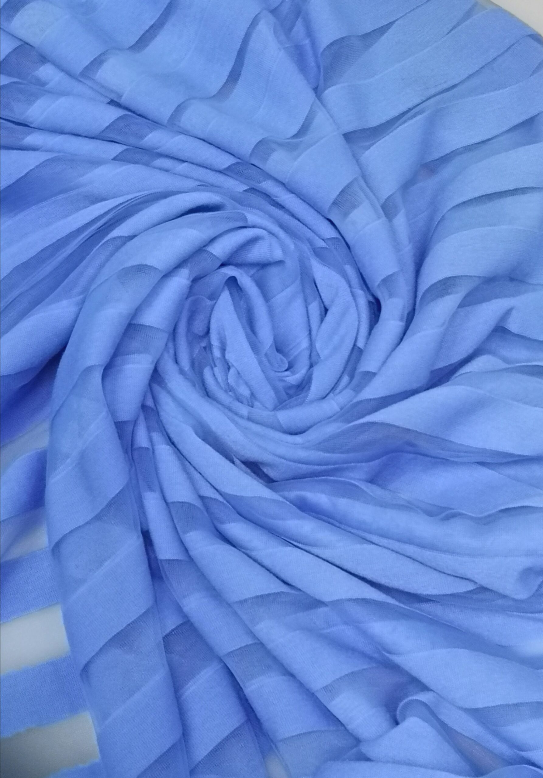 Lace Cotton Knit (Single Jersey) – Blue Stripes | FabricStore