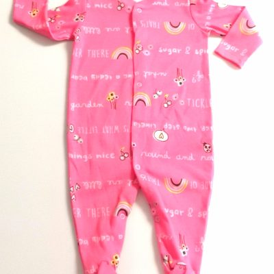 Babygrow / 6-9months (Woolies) Pink Sugar & Spice Rainbows