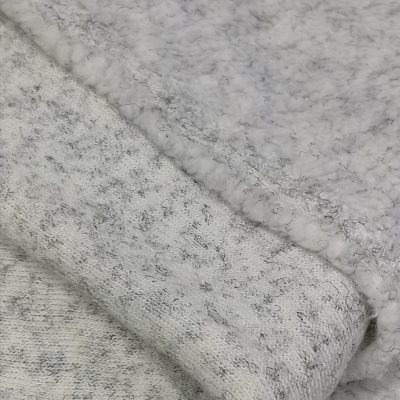 DESTASH - Thick Jersey Fleece (1meter x 1m70) Wool White