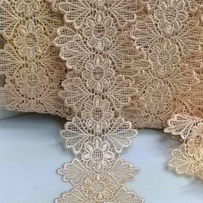 Trimming - Knitted Lace Trim - 10cm / Golden Beige