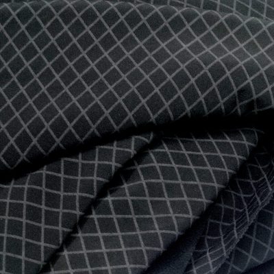 Softshell - Printed Checks / Black and Grey