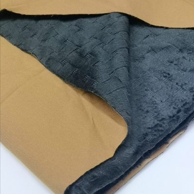 Softshell - Minky (Mosaic) Waterproof - Camel & Charcoal Grey