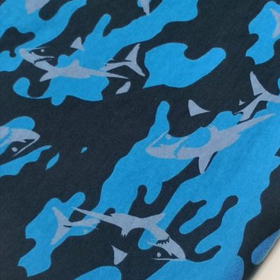 Cotton Knit - Blue Camo Sharks