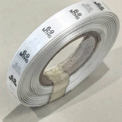 Satin Lables - (6-9 months) Half Roll