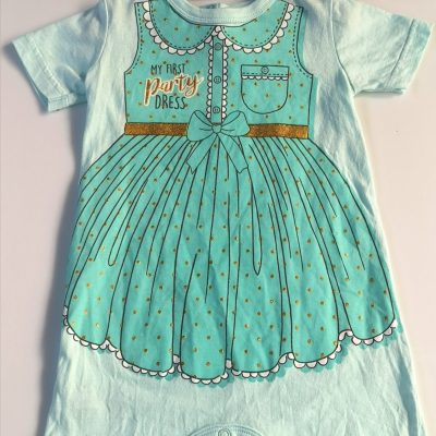 Baby Romper - (6-12 months) My First Party Dress / Teal