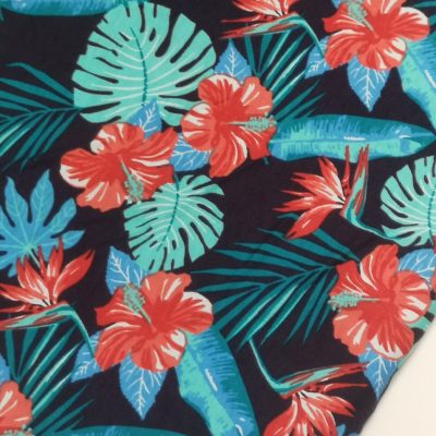 Imported Custom Cotton Knit - Colourful Flowers